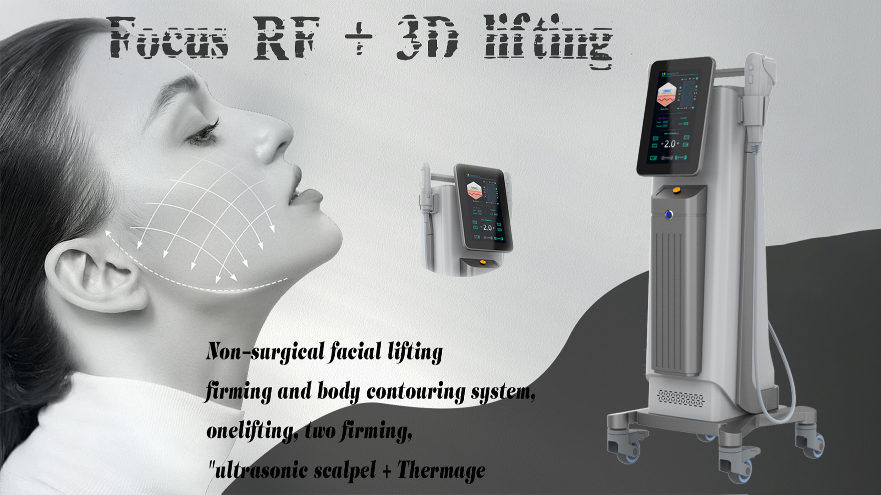 New Arrival High Energy Focused Ultrasound +Focus RF 3D Lifting~