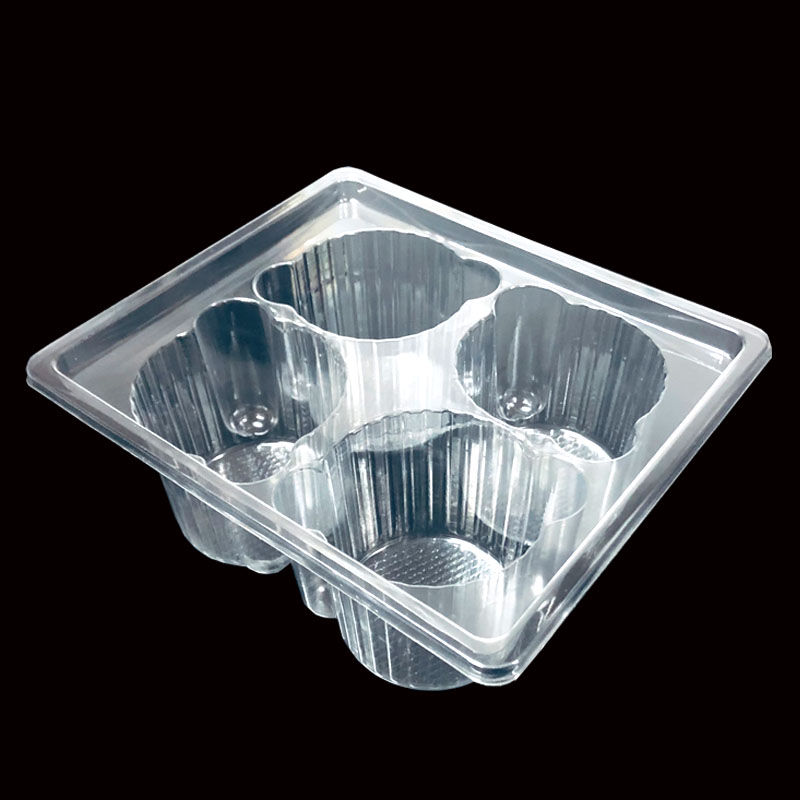 SH-0143 Food Grade Clear PET Blister Molded Tray for Cupcakes
