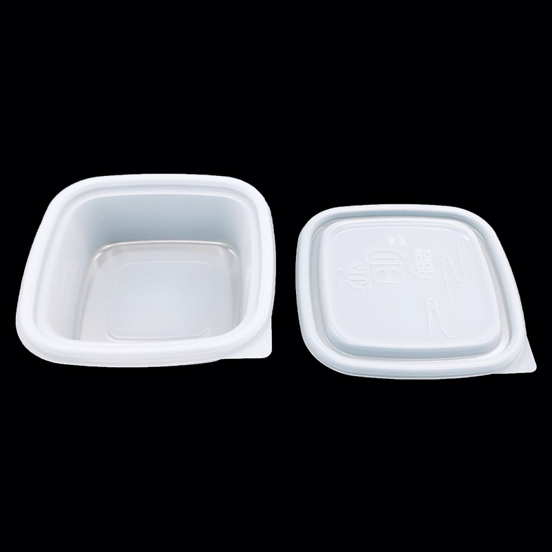 SH-0314 Natural White Microwavable Blister Tray with Lid for Soup