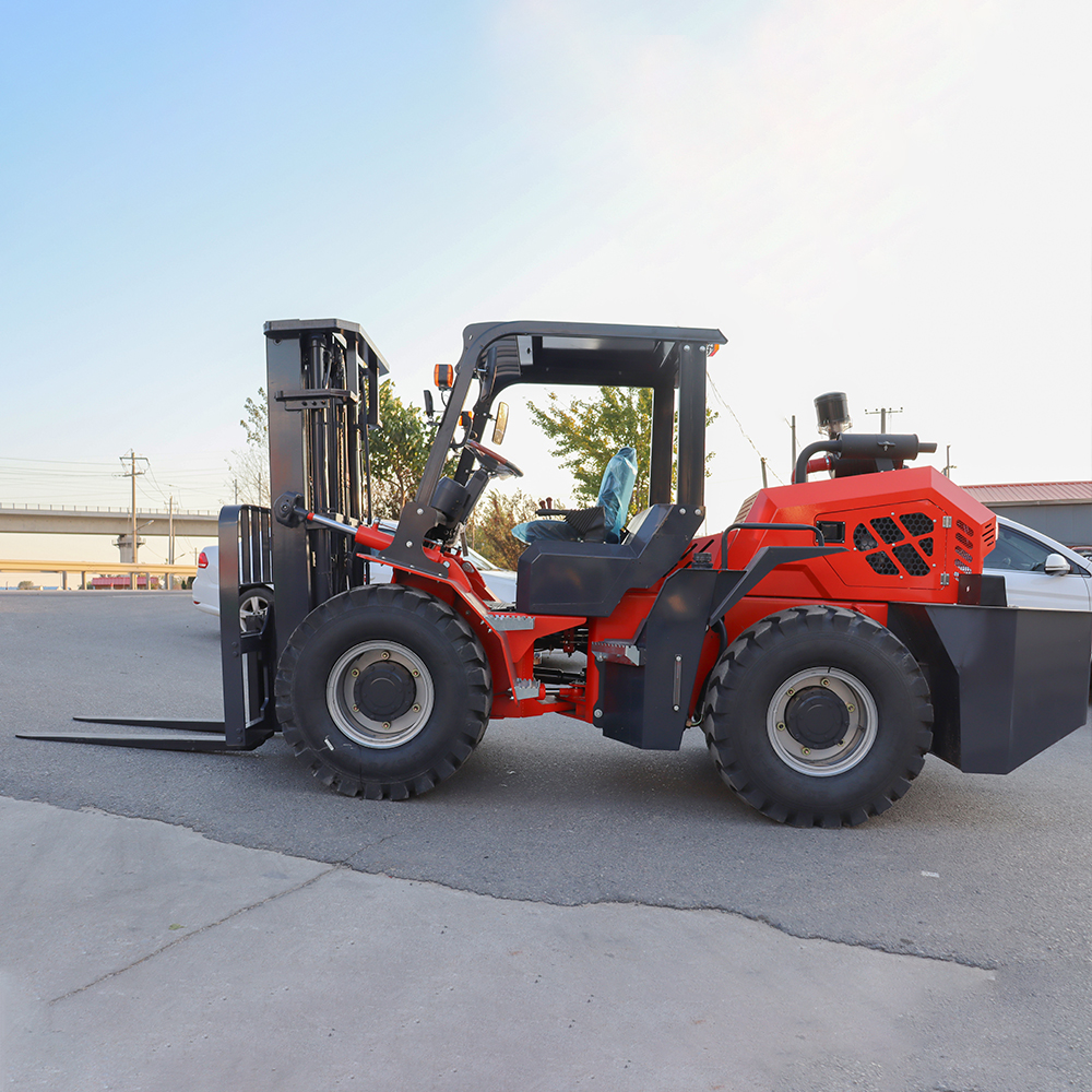 4 wheel drive front articulated off-road forklift