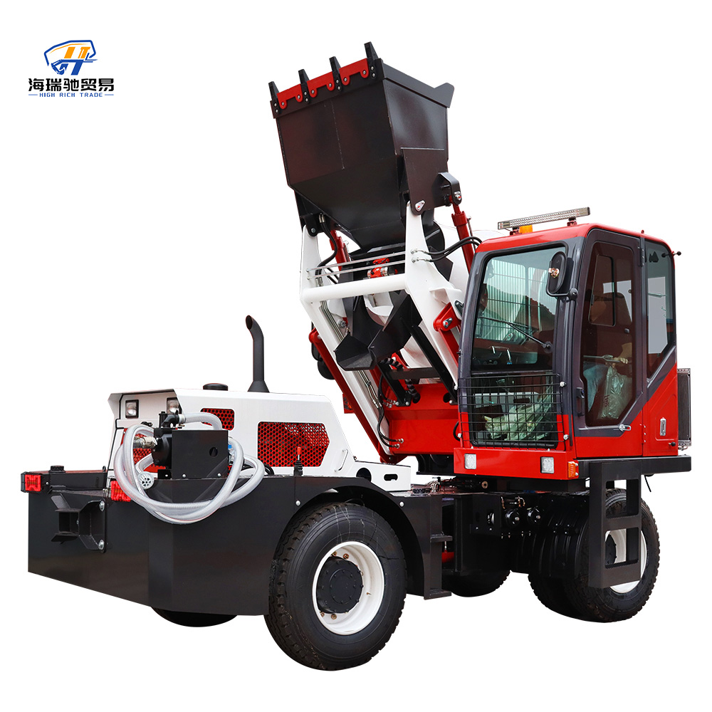 3.5 meter padu trak pemuatan dan pencampuran automatik sepenuhnya, pengadun konkrit pencampuran sendiri, pengangkutan dan pemunggahan mesin bersepadu