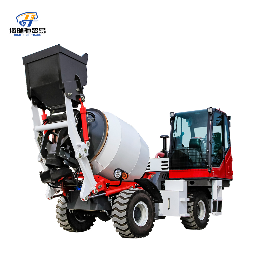 Automatisch ladende betonmixer 1cbm tankwagen cementpompwagen volautomatische geïntegreerde roterende transportwagen