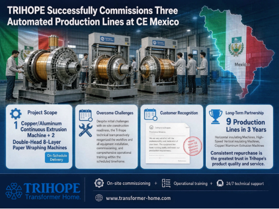 Trihope Successfully Commissions Three Automated Production Lines at CE Mexico, Marking Third-Year Milestone of Nine Production Lines