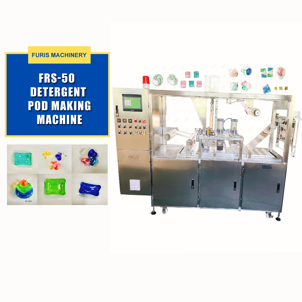 FRS-50 Detergent Powder Liquid Pod Making PVA Film Packing Machine5ar