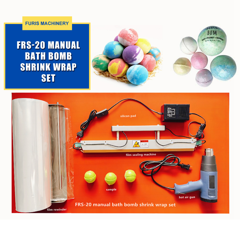 FRS-20 Manual Bath Bomb Ball Salt Shrink Packing Machine Set