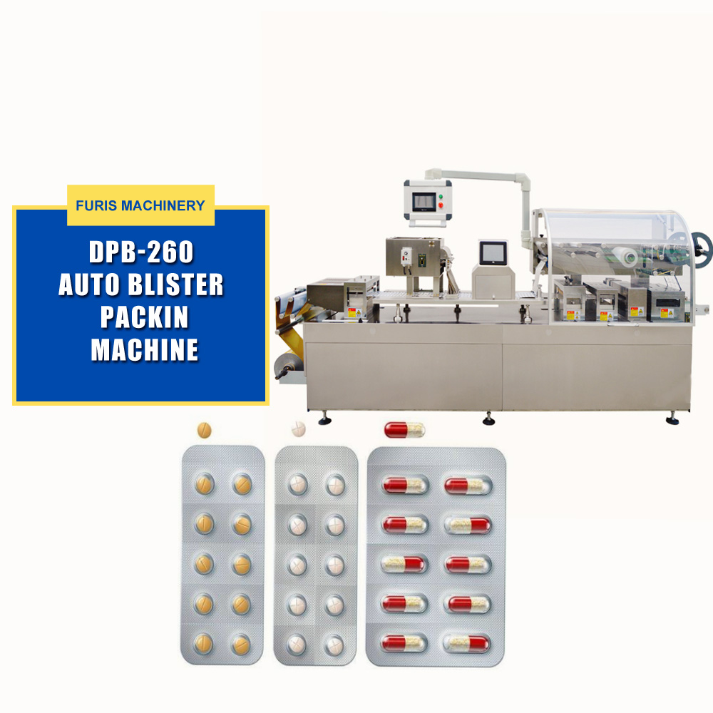 DPP-260 Full Automatic Mini Tablet Blister Packing Machine PVC ALU Medical Packaging Food