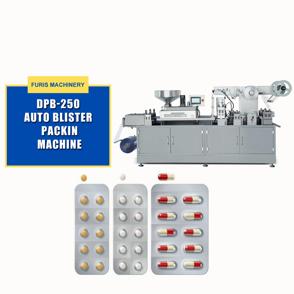 DPB-250 Full Automatic Tablet Capsule Pill PVC Aluminum Aluminum Blister Packing Packaging Machine