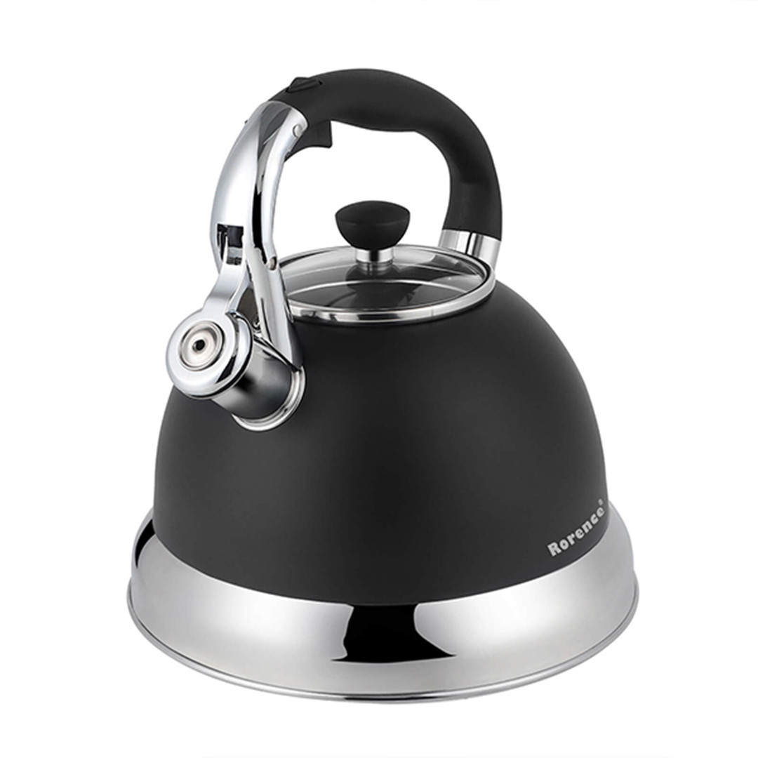Stainless Steel Whistling Tea Kettle for Stovetop Use, Ensuring Food-Grade Safety and Quick Boiling on Any Stove Top