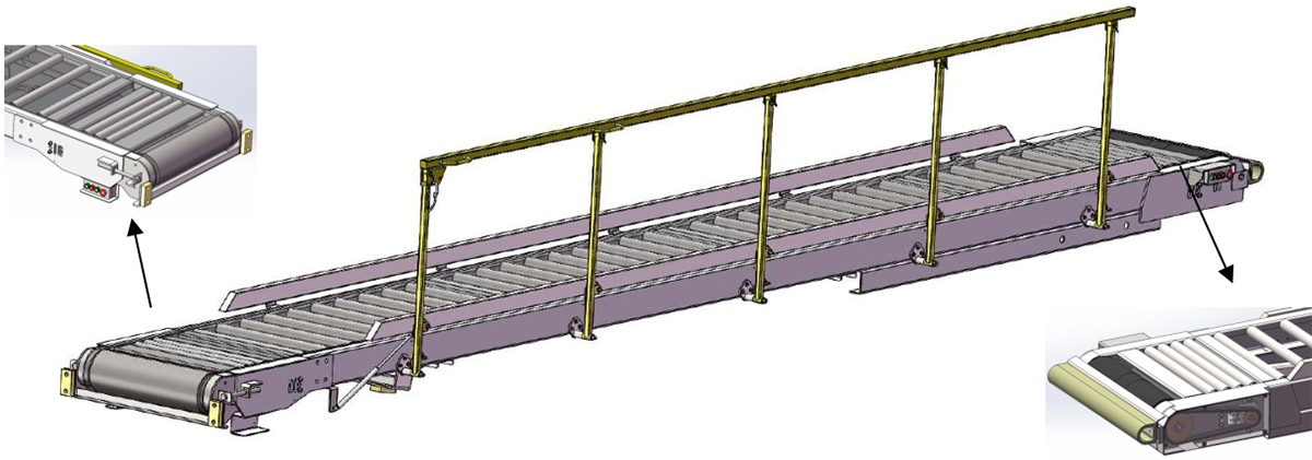 baggage conveyor belt loader96tc