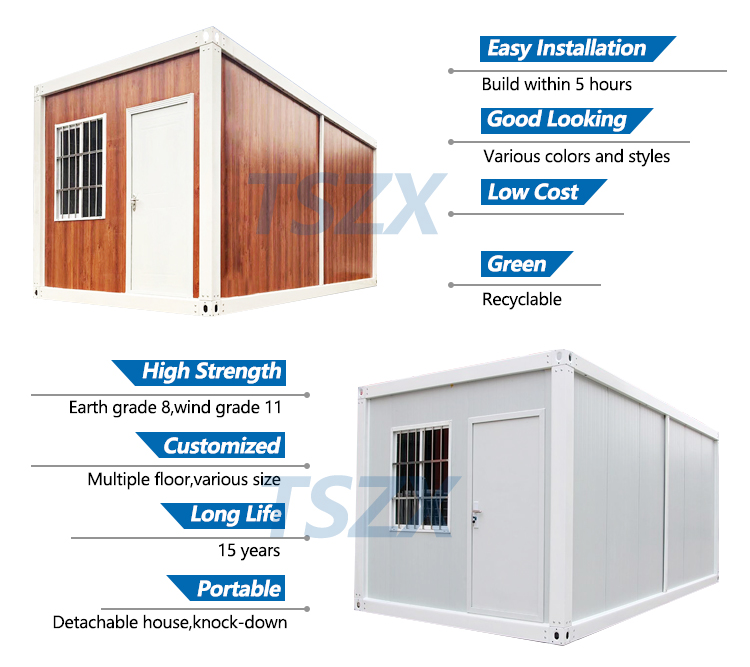 20FT Prefab Folding Container House Expandable Container Home (6)ean