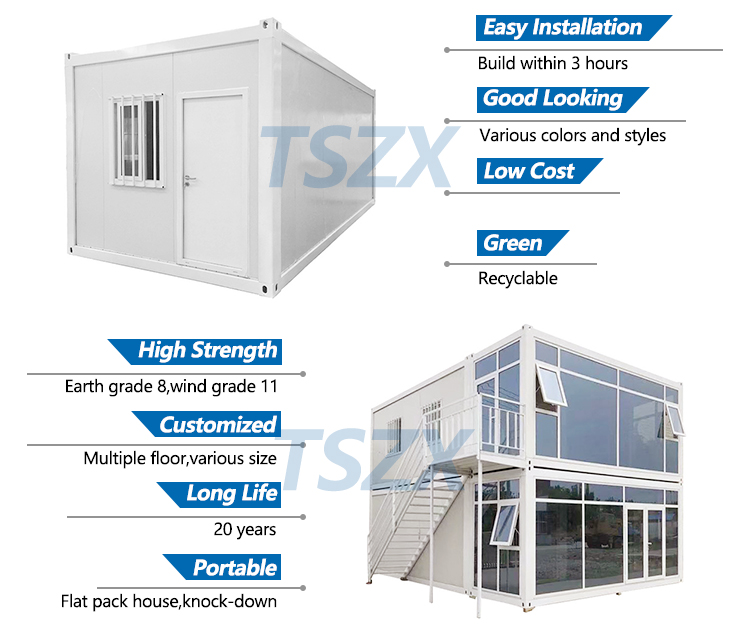 20FT Prefab Folding Container House Expandable Container Home (8)5zy