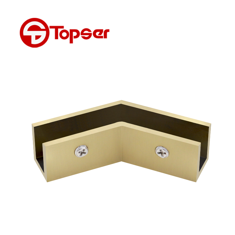 Shower Room Solid Brass 135 Degree Sleeve Over Glass Clamp