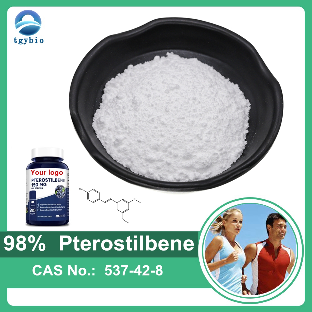 Kapsul Pterostilbene Bubuk Trans Pterostilbene 99% Antioksidan Massal