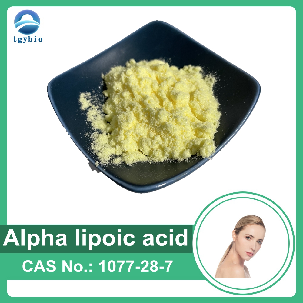 Suplemen Antioksidan Alpha lipoic acid CAS 1077-28-7 Serbuk Asid Thioctic
