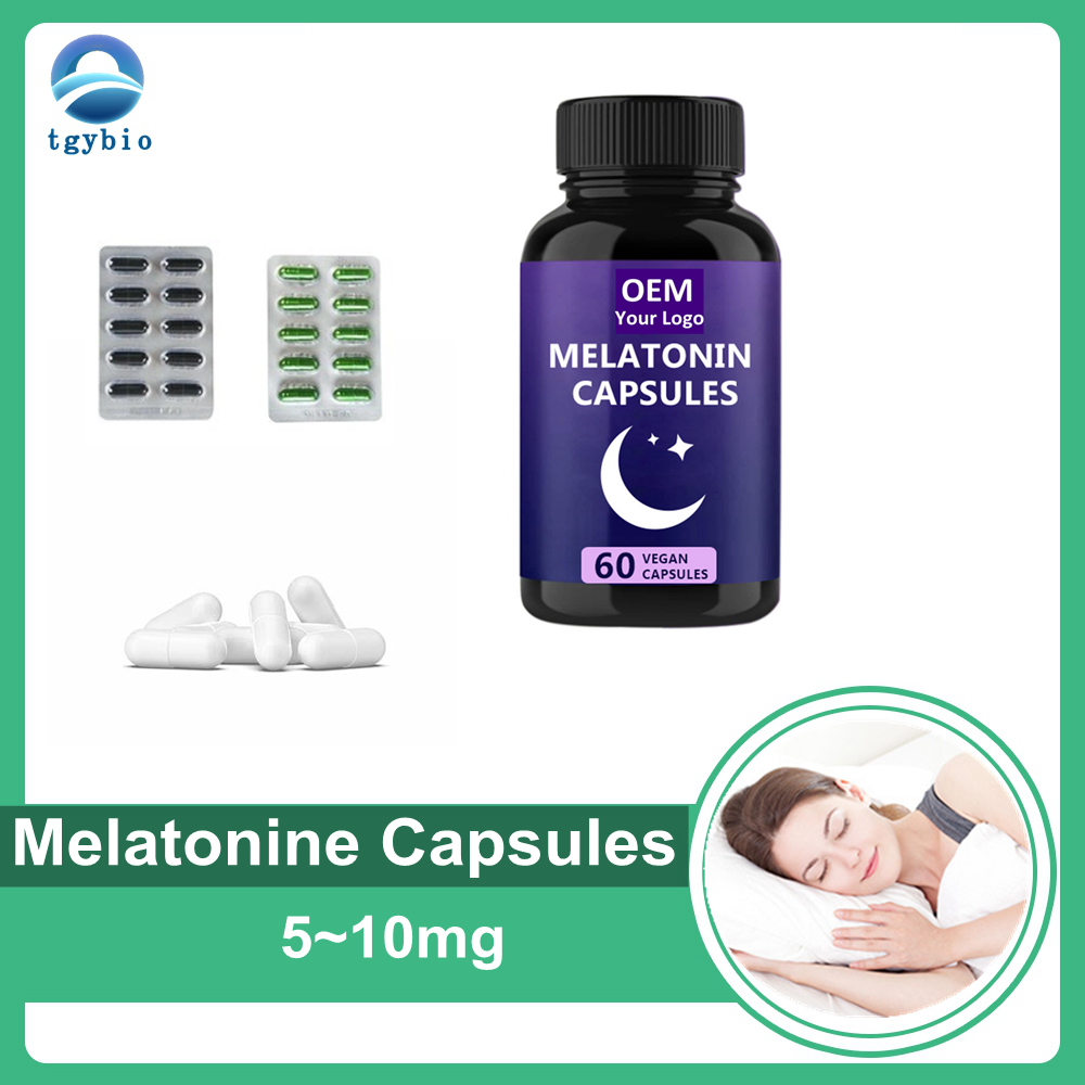 Capsules de mélatonine de marque privée OEM 5 mg 10 mg