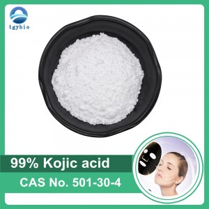 Suministro de polvo de ácido kójico de grado cosmético de pureza del 99% para el cuidado de la piel