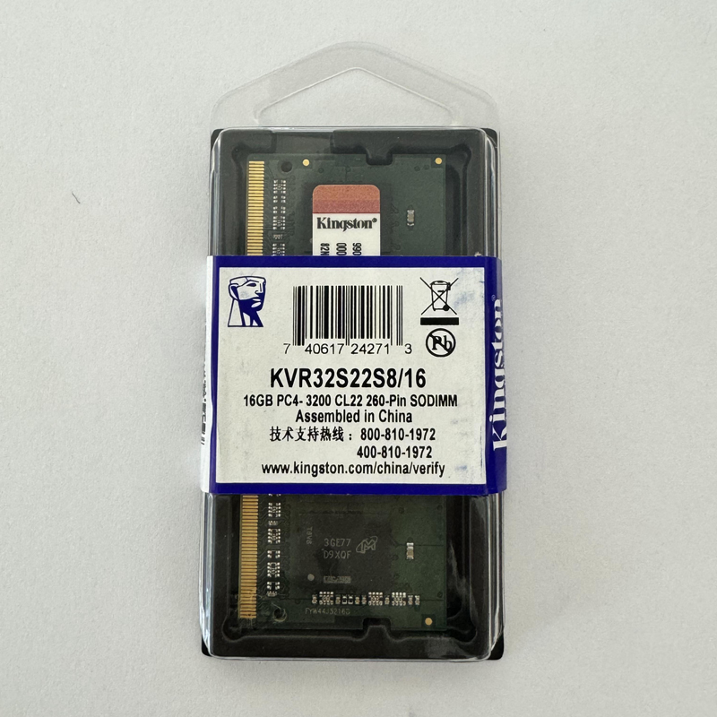 Kingston Laptop Memory DDR4 3200 Single 16G