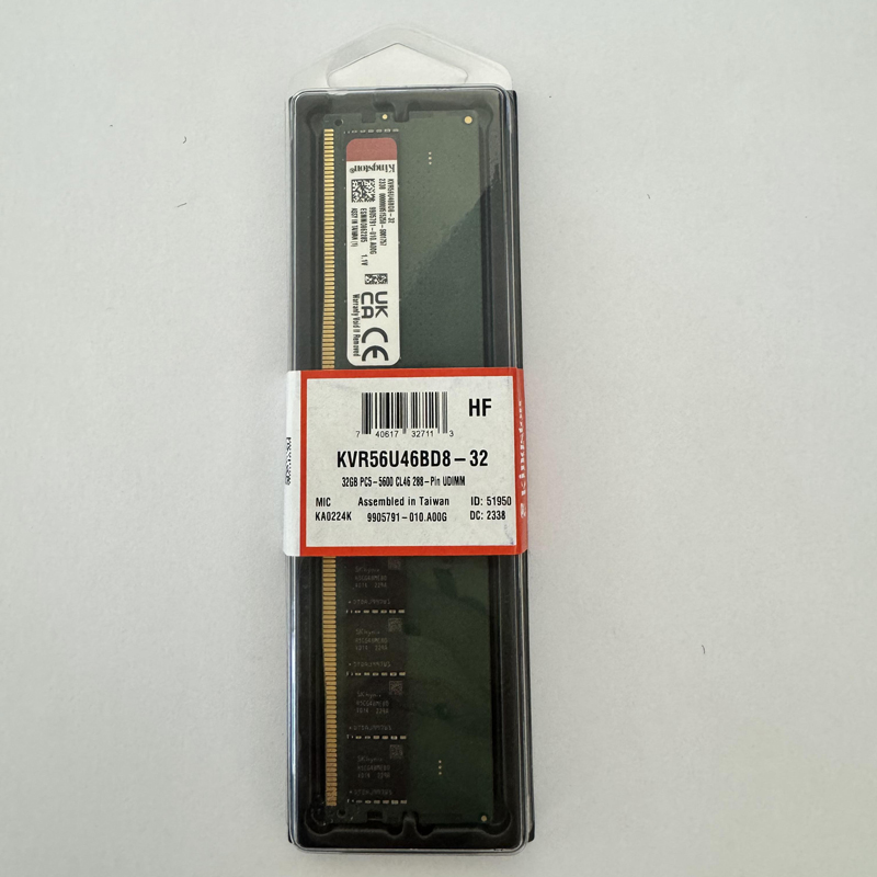 Kingston 32GB DDR5 5600 Desktop Memory Module Classic Model