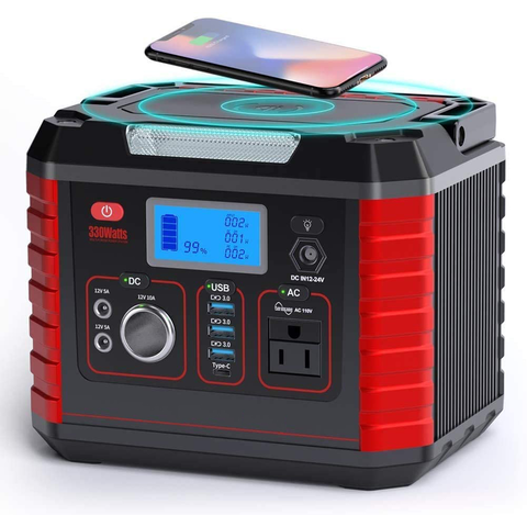 330W portable power station emergency energy storage power supply solar generator for Home Camping