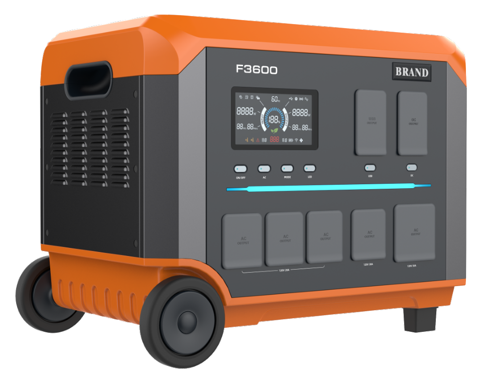 F3600 3600W heavy duty power supply 110V 220V output big power bank  power tool energy storage certificate approved solar generator