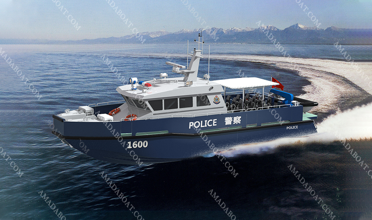 Fast Catamaran Patrol Boat 1600 for Police Force