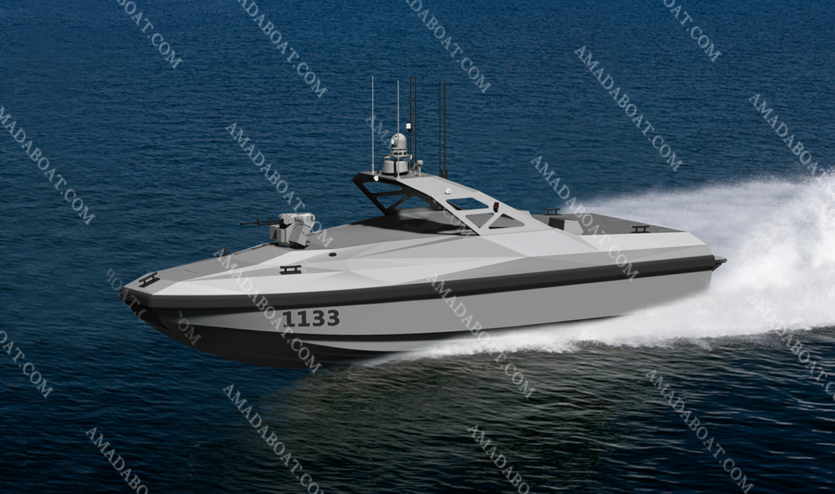 3A1133b (Wolffish) Catamaran Stealth Unmanned Surface Vehicleddl