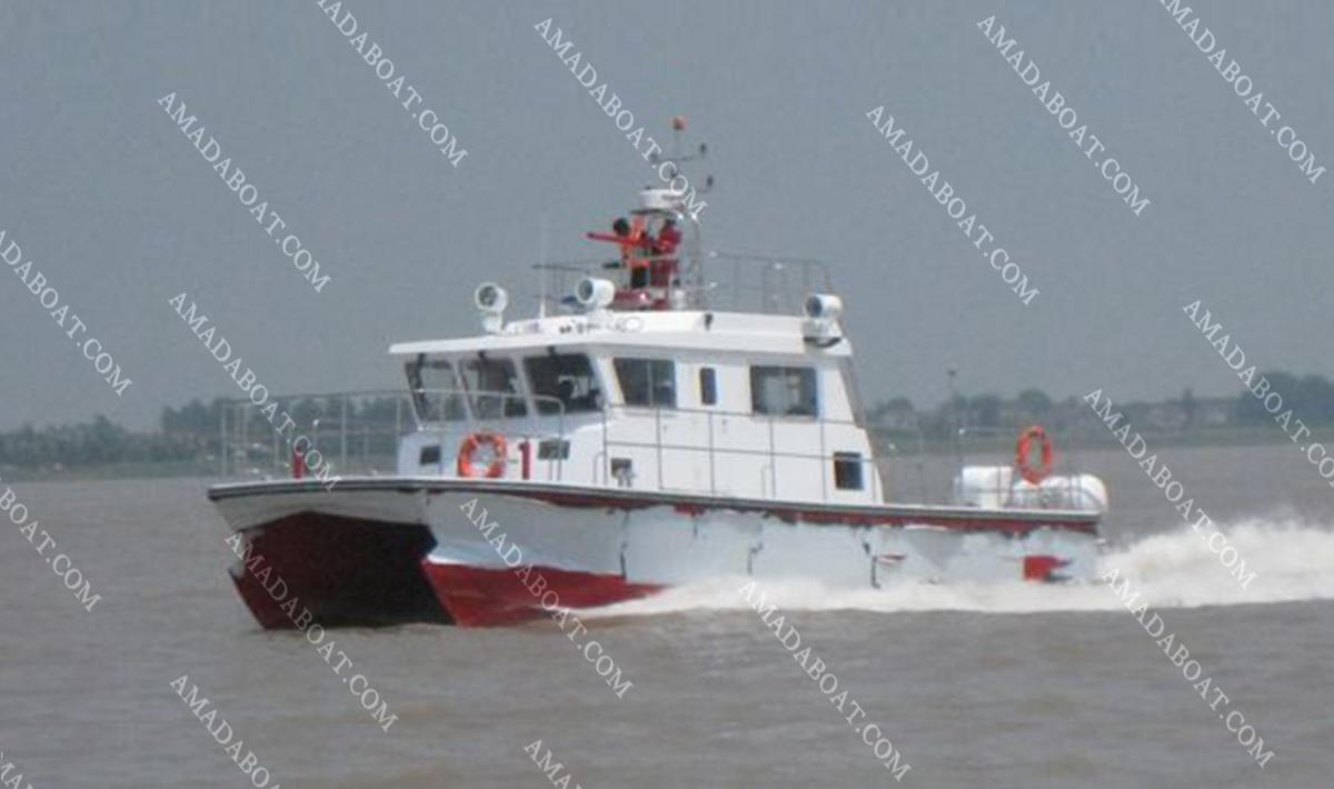 Workboat 1300 for Fire Department Catamaran FRP