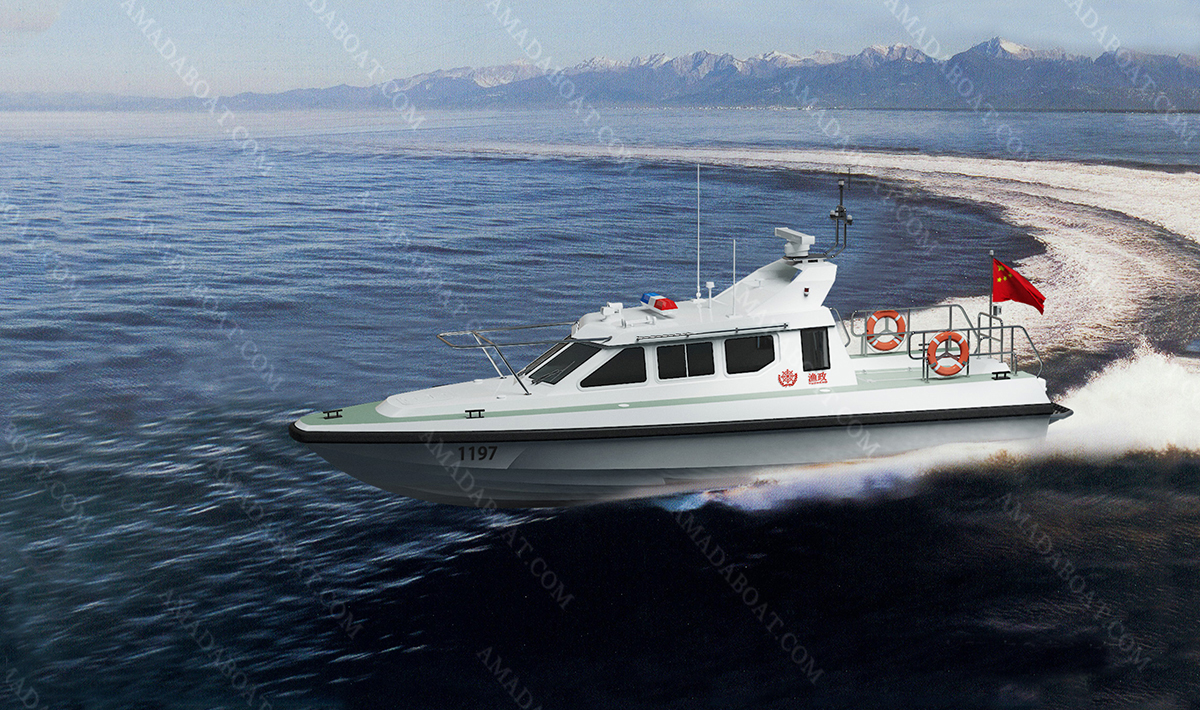 Workboat 1197d for China Fisheries Administration High Speed Aluminum