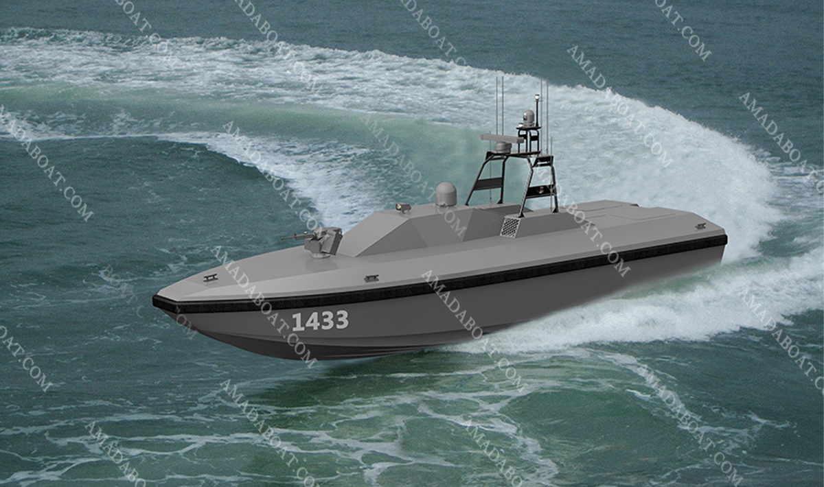 USV 1433b High Speed Craft Catamaran FRP Offshore
