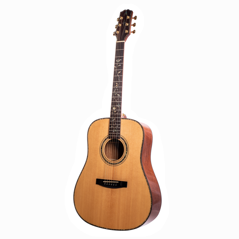 Folk Acoustic Guitar D820 With Solid Body