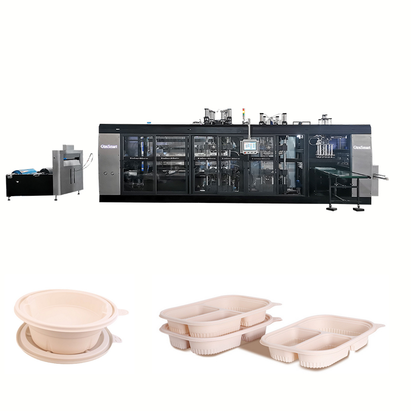 PLA Parçalanabilir Gübrelenebilir Plastik Öğle Yemeği Kutusu Plaka Kase Tepsisi Termoform Makinesi