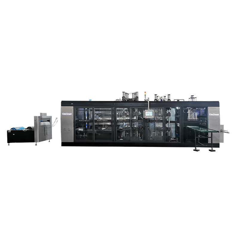Large Layout 3 Station High Efficiency Thermoforming Machine 