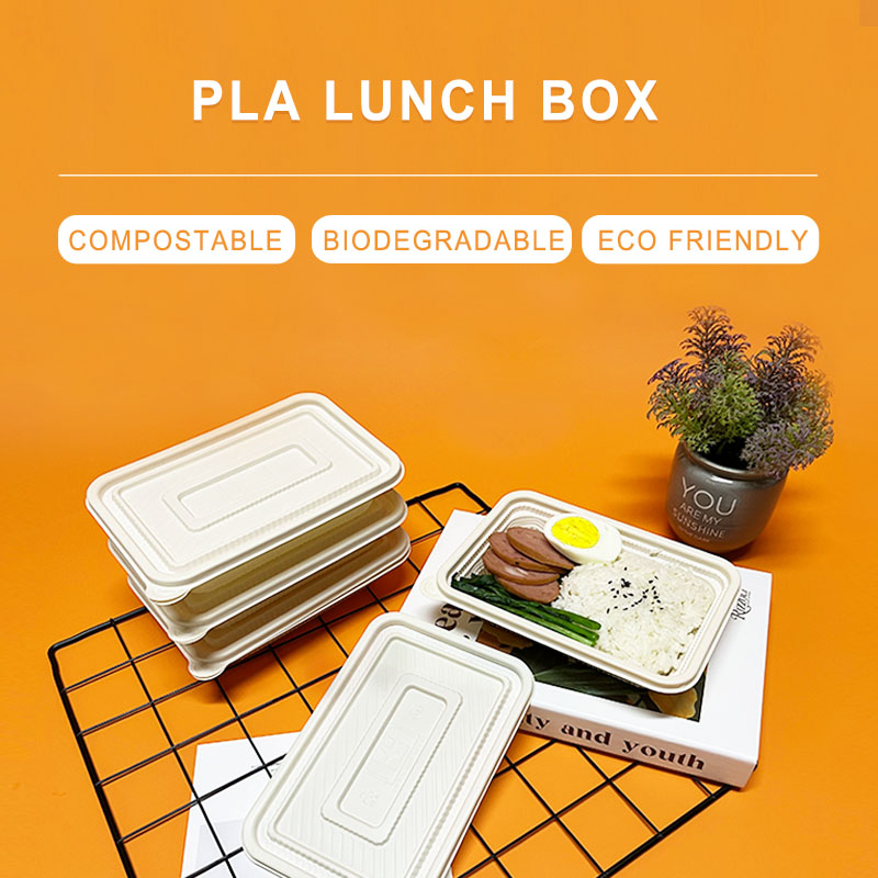 Kotak makan siang persegi PLA (3)