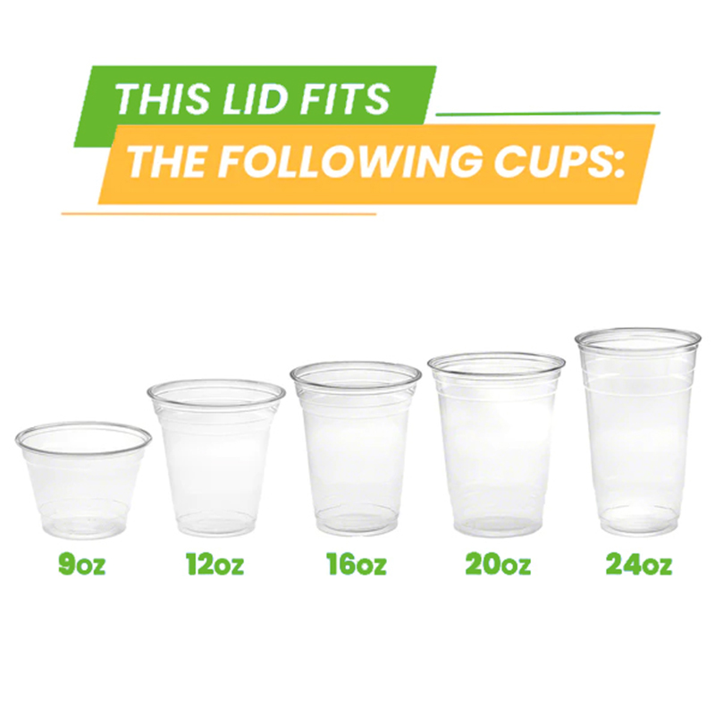 PLA compostable cup lids