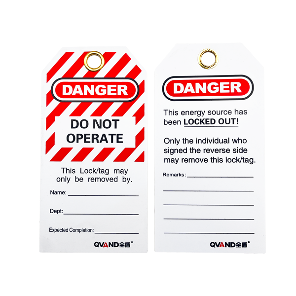 تأمين المعدات المخصصة تسميات السلامة البلاستيكية علامة السلامة فحص الخطر علامات القفل الكهربائي
