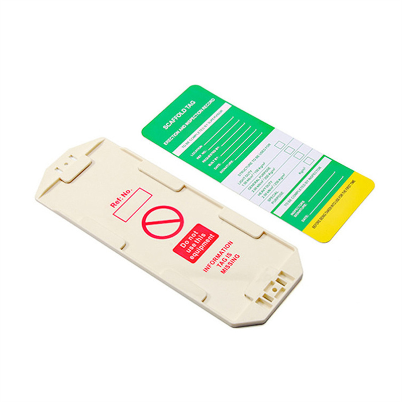 Supporto per ponteggi con carte in ABS personalizzate per etichette di sicurezza universali di ingegneria