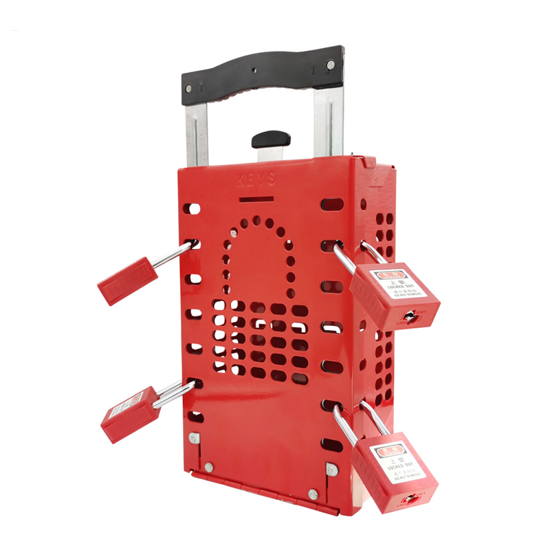 Red Portable Safety Padlock Metal...