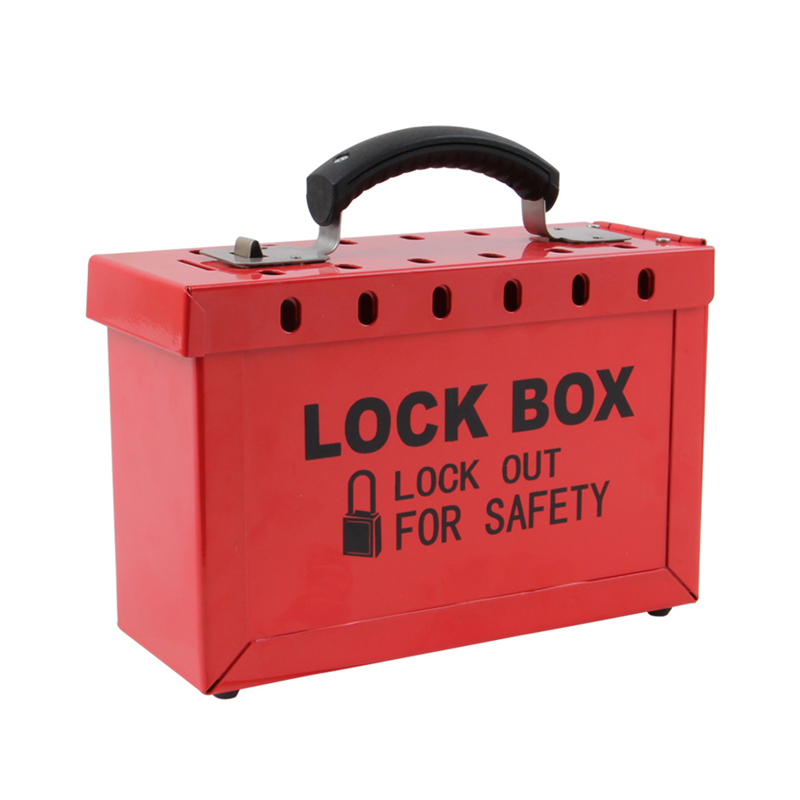 12 Padlocks Heavy Duty Steel Portable Group Loto Safety Lockout Box untuk Pengurusan Berbilang Orang