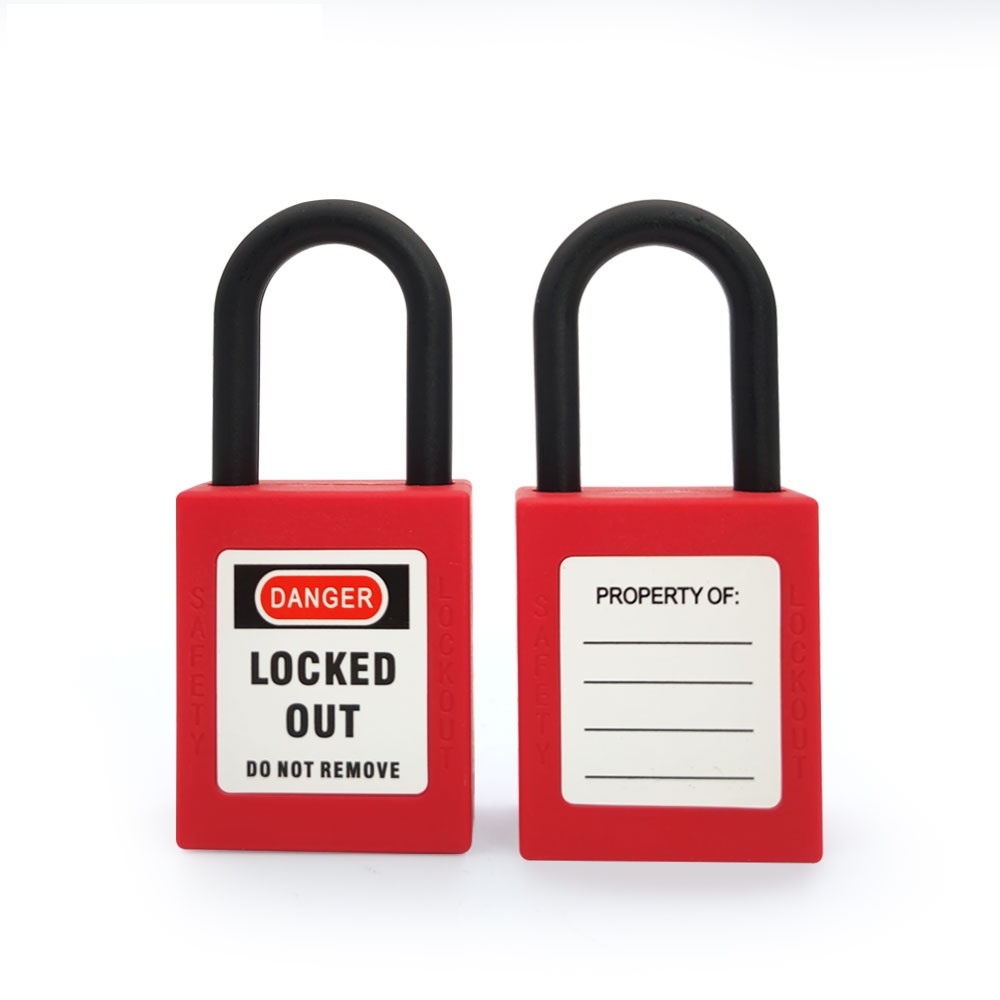 Lockout Tagout Safety Padlocks Manufacturer QVAND N-G38 Nylon shackle
