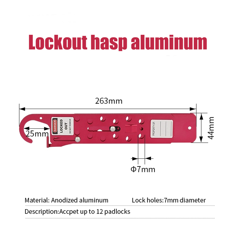 Aluminum Lockout Hasp Qvand Holds Op To 12 Padlock1