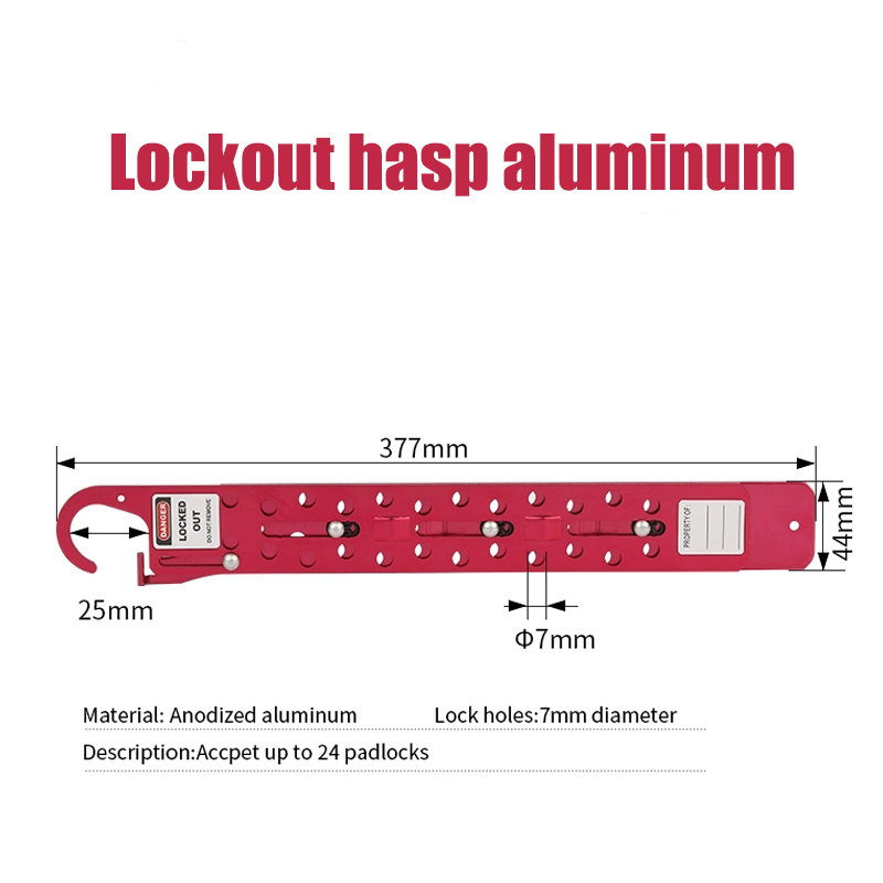 Aluminium Lockout Hasp Qvand Holder Op Til 12 hængelås2