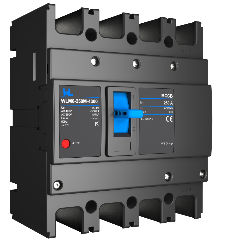 Molded case circuit breaker features maintain electrical safety and systems