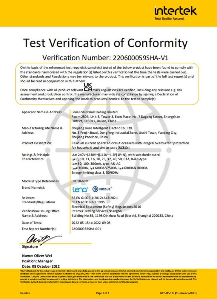 Certification UKCA-RCBOwzk