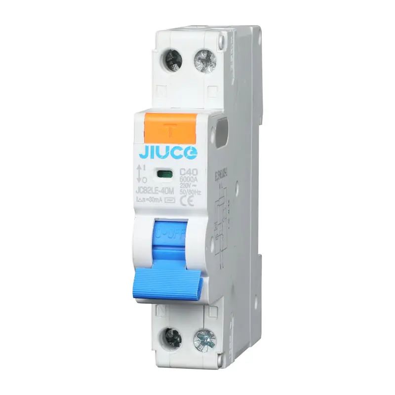 JCB2LE-40M 1P+N mini RCBO single Module residual current circuit breaker with overload protection 6kA
