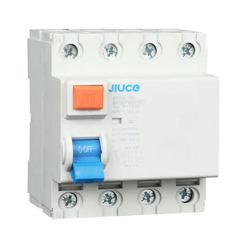 JCRD4-125 4 Pole RCD residual current circuit breaker Type AC or Type A RCCB