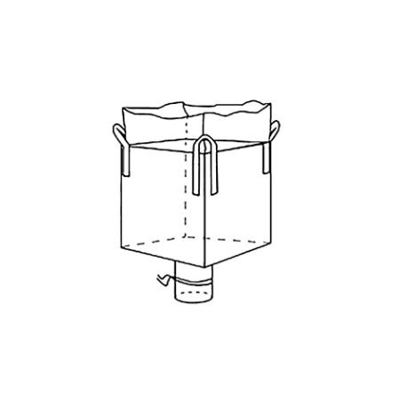 Jumbo-Beutel mit Auslaufstutzen, oberer Rand, individuell anpassbar
