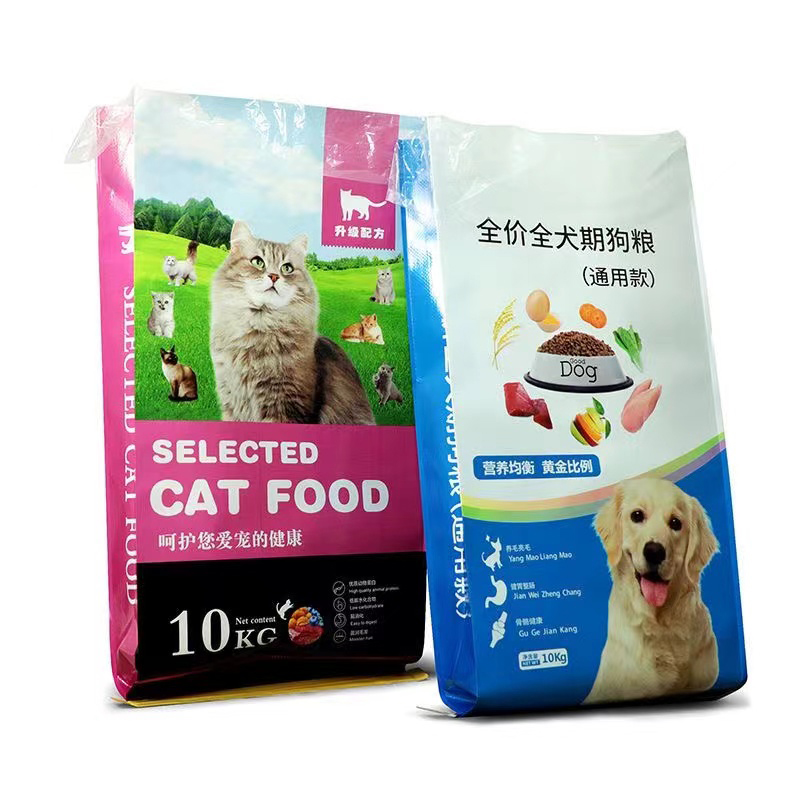 Bolsa tejida con estampado de color de comida para perros