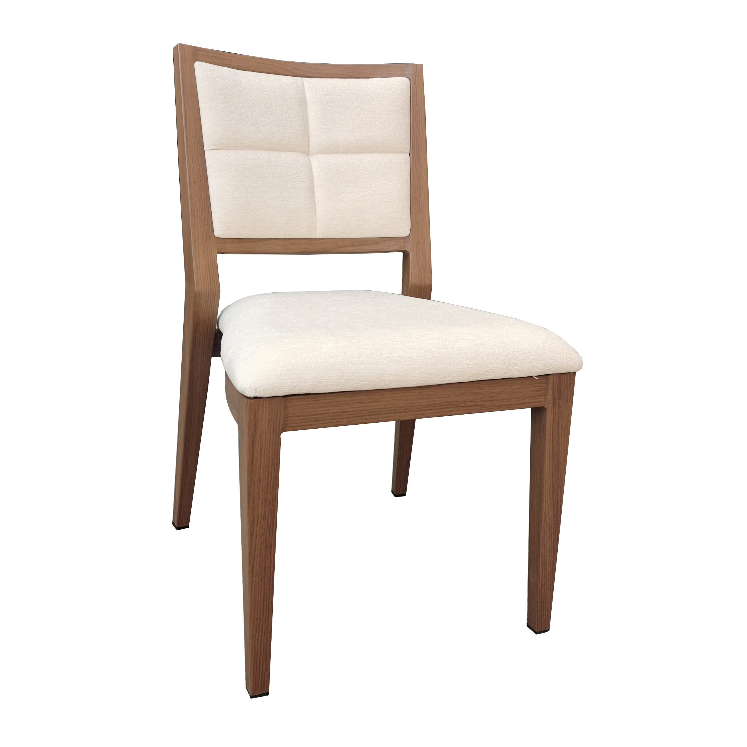 LTM-003 Milano Modern Padded Wood Grain Aluminum Chair