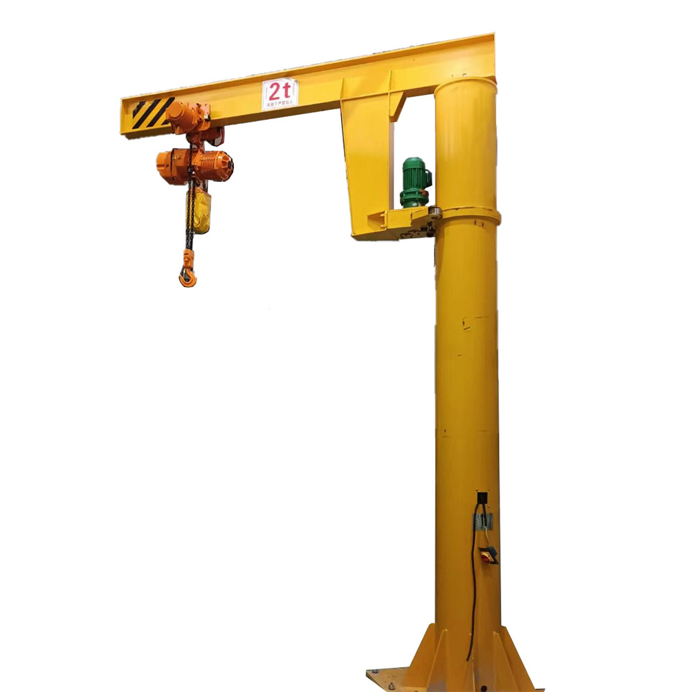 500kg 1 ton 2 ton 3 ton 5 ton electric traveling arm crane 360 degree column rotating portable jib cranes