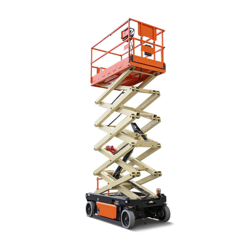 Plataforma elevadora de tijera Vertical de elevación de andamio hidráulica automática de un solo hombre con movimiento automático para interiores y exteriores